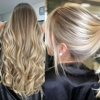 Kisslove Blonde Balayage On Warm Brown 3D Body Wave 360 Lace Wigs Invisi Drawstring Cap Hat Wig