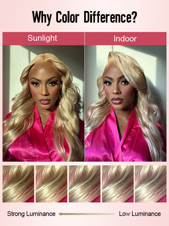 [Flash Sale] Ash Blonde Hair 13x4 Transparent Lace Front Wig 250% Density
