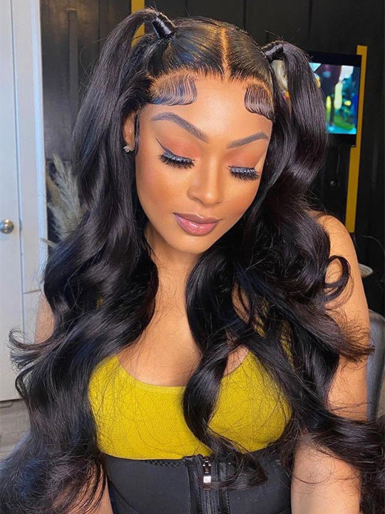 Bone Straight Hair 13x6 Full Lace Frontal Wig Bye Bye Knots Glueless Human Hair Wigs