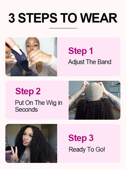 [Wear & Go] Pre-everything Glueless Kinky Curly 6x4.5/5x5/10x6 Lace Front Human Hair Wigs