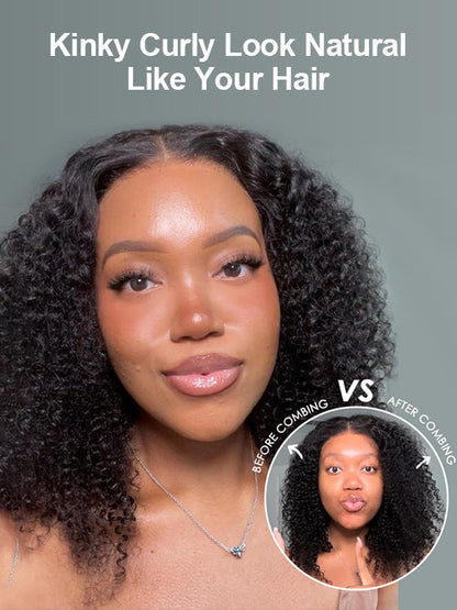 [Wear & Go] Pre-everything Glueless Kinky Curly 6x4.5/5x5/10x6 Lace Front Human Hair Wigs