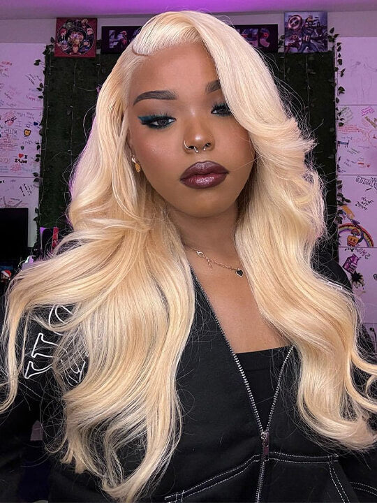 13x6 Lace Wig 613 Honey Blonde Hair 3D Body Wave Human Hair Wigs