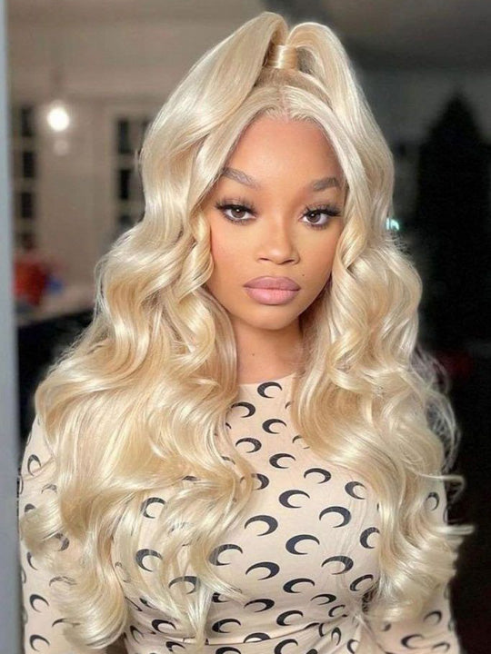 13x6 Lace Wig 613 Honey Blonde Hair 3D Body Wave Human Hair Wigs