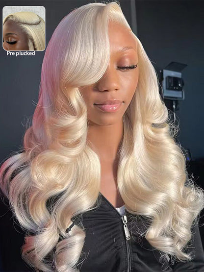 13x6 Lace Wig 613 Honey Blonde Hair 3D Body Wave Human Hair Wigs