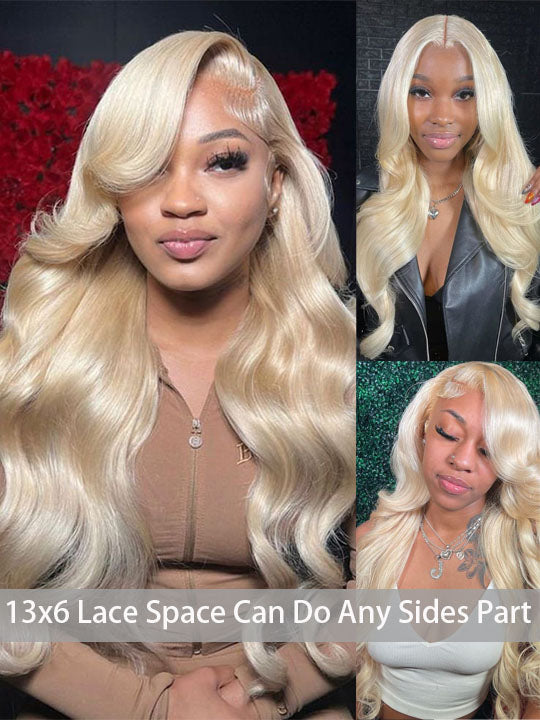 613 Blonde 13x6 Lace Frontal Wig Glueless Bone Straight / 3D Body Wave / Deep Wave Pull Go Drawstring Wig