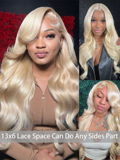 613 Blonde 13x6 Lace Frontal Wig Glueless Bone Straight / 3D Body Wave / Deep Wave Pull Go Drawstring Wig