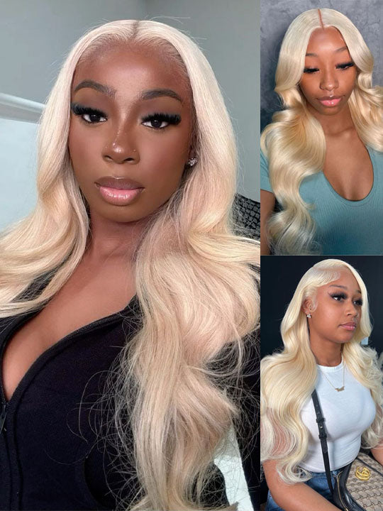 13x6 Lace Wig 613 Honey Blonde Hair 3D Body Wave Human Hair Wigs