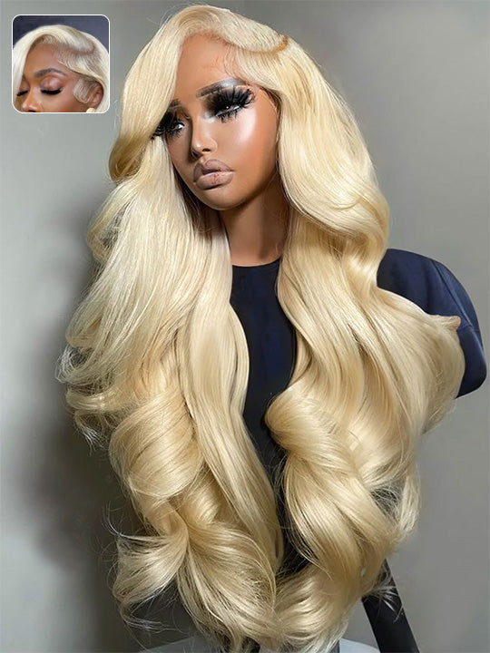 13x6 Lace Wig 613 Honey Blonde Hair 3D Body Wave Human Hair Wigs