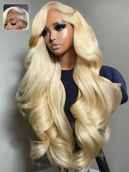 13x6 Lace Wig 613 Honey Blonde Hair 3D Body Wave Human Hair Wigs