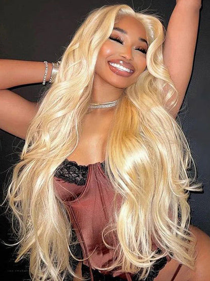 13x6 Lace Wig 613 Honey Blonde Hair 3D Body Wave Human Hair Wigs