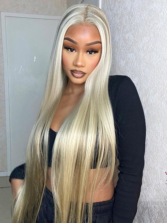 Blonde Balayage On Brown 3D Body Wave 13x6 Lace Front Human Hair Wigs
