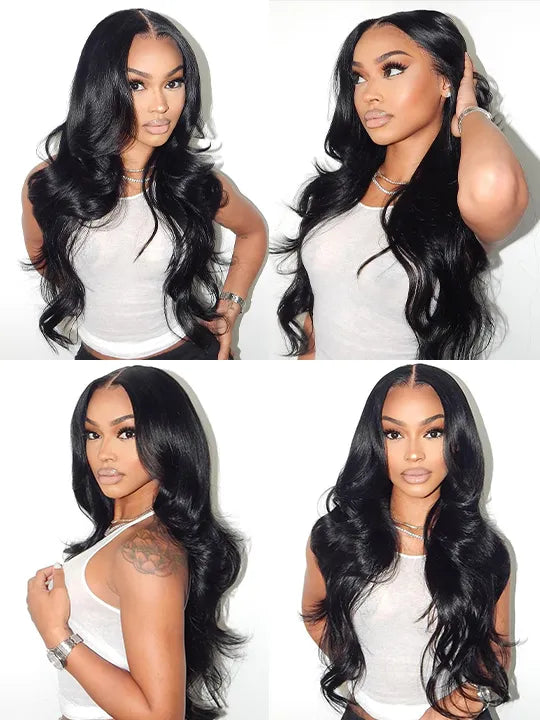 Pre-Bleached Knots Body Wave 13x4 HD Full Lace Frontal Wig Upgrade Ready to Go Wigs