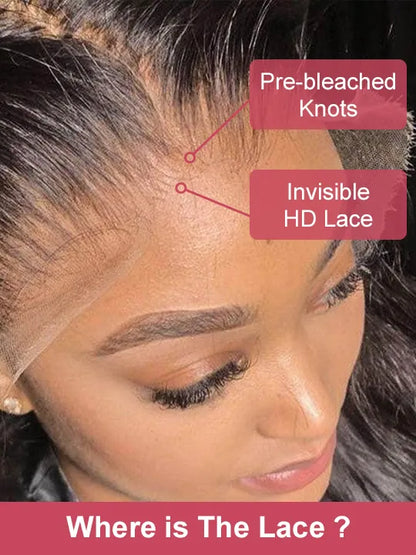 Pre-Bleached Knots Body Wave 13x4 HD Full Lace Frontal Wig Upgrade Ready to Go Wigs