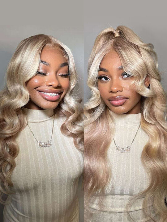 [Flash Sale] Ash Blonde Hair 13x4 Transparent Lace Front Wig 250% Density