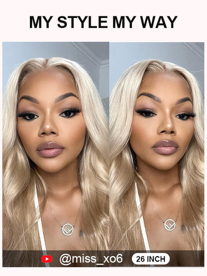 [Flash Sale] Ash Blonde Hair 13x4 Transparent Lace Front Wig 250% Density