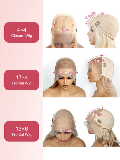 Cruella Half 613 Blonde Half Black Hair Wig Straight 4x4/13x4/13x6 Lace Frontal Human Hair Wigs