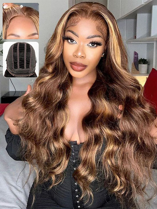 [Wear & Go] Pre-Everything Glueless Air Wig Highlight 3D Body Wave 6x4.5/13x4 Lace Wigs