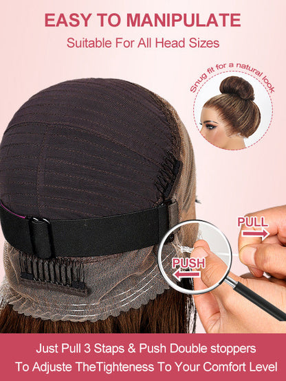 [Flash Sale] Pre Bleached Bye Bye Knots Brown Balayage Highlight Wig Body Wave Lace Frontal Wigs