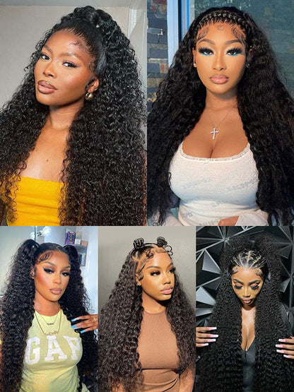 Kisslove Invisi-Drawstring Water Wave 360 Lace Frontal Wig Pre Everything Glueless Lace Wigs