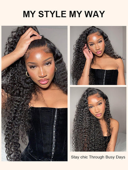 Kisslove Invisi-Drawstring Water Wave 360 Lace Frontal Wig Pre Everything Glueless Lace Wigs