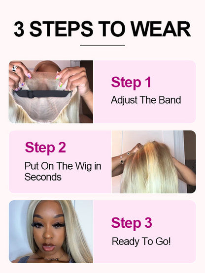 [Wear & Go] Pre-Everything Blonde Balayage Highlights Glueless 5x5/ 13x6 Lace Frontal Wig