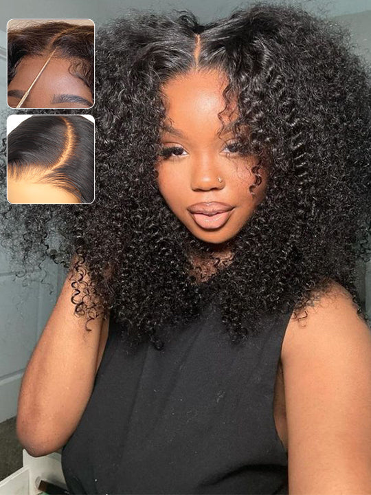 [Wear & Go] Pre-everything Glueless Kinky Curly 6x4.5/5x5/10x6 Lace Front Human Hair Wigs