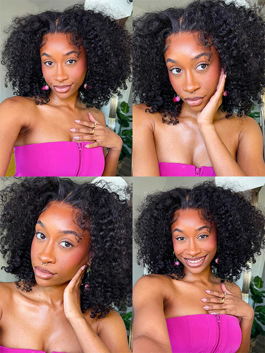 [Wear & Go] Pre-everything Glueless Kinky Curly 6x4.5/5x5/10x6 Lace Front Human Hair Wigs