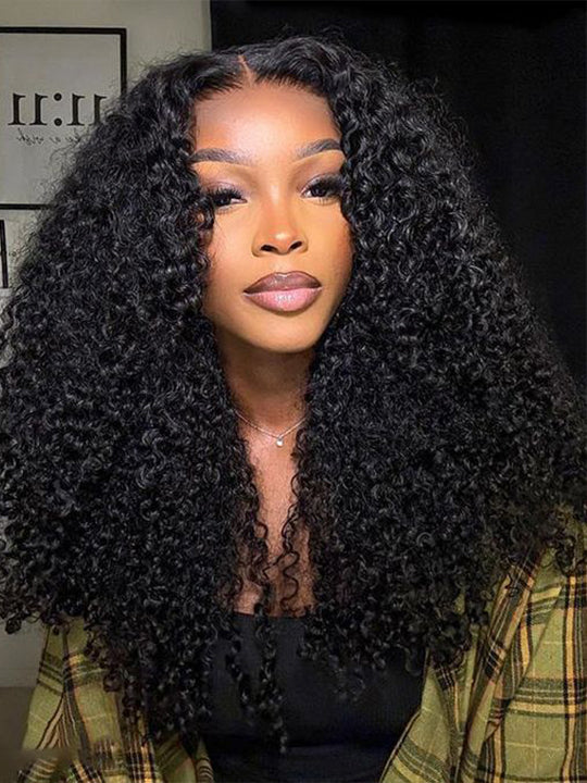 [Wear & Go] Pre-everything Glueless Kinky Curly 6x4.5/5x5/10x6 Lace Front Human Hair Wigs