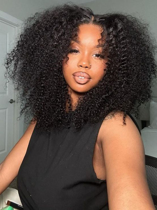 [Wear & Go] Pre-everything Glueless Kinky Curly 6x4.5/5x5/10x6 Lace Front Human Hair Wigs