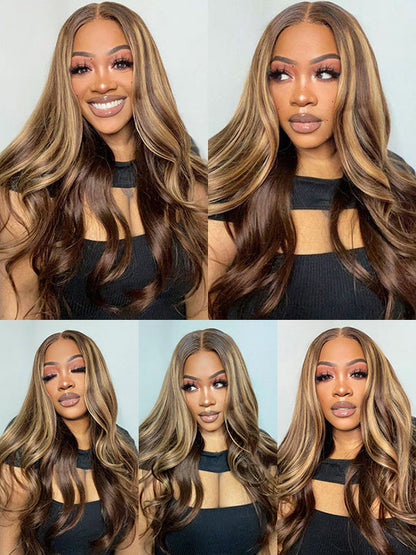 [Wear & Go] Pre-Everything Glueless Air Wig Highlight 3D Body Wave 6x4.5/13x4 Lace Wigs