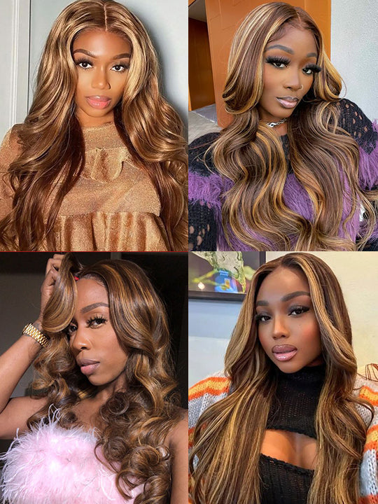 [Wear & Go] Pre-Everything Glueless Air Wig Highlight 3D Body Wave 6x4.5/13x4 Lace Wigs