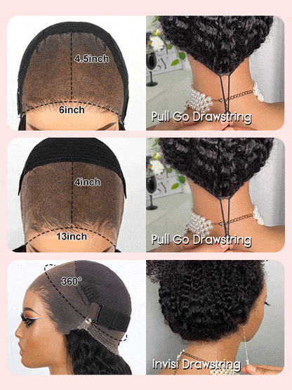 Kisslove Brown Highlights Straight Human Hair Wigs Pre-bleached Invisi Strap Snug Fit 360 Lace Frontal Wig