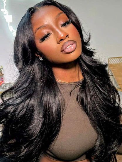 Bone Straight Hair 13x6 Full Lace Frontal Wig Bye Bye Knots Glueless Human Hair Wigs