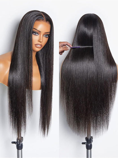 Bone Straight Hair 13x6 Full Lace Frontal Wig Bye Bye Knots Glueless Human Hair Wigs