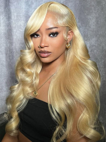 613 Blonde 13x6 Lace Frontal Wig Glueless Bone Straight / 3D Body Wave / Deep Wave Pull Go Drawstring Wig