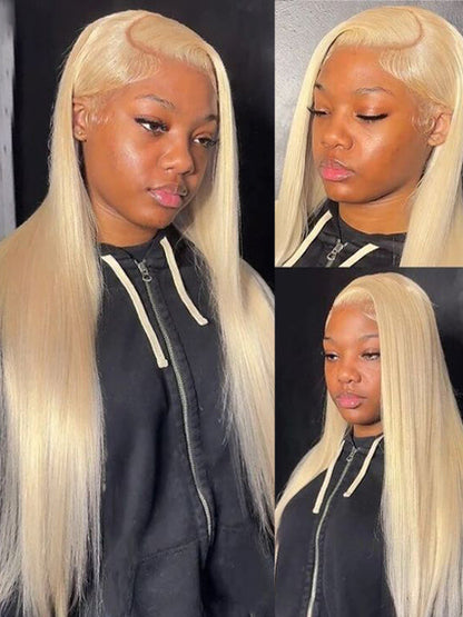613 Blonde 13x6 Lace Frontal Wig Glueless Bone Straight / 3D Body Wave / Deep Wave Pull Go Drawstring Wig