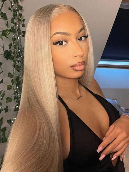 [Flash Sale] Ash Blonde Hair 13x4 Transparent Lace Front Wig 250% Density