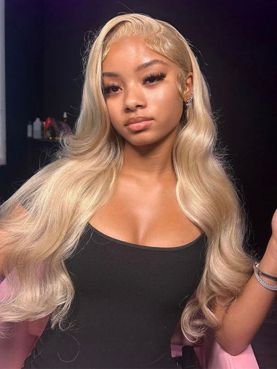 [Flash Sale] Ash Blonde Hair 13x4 Transparent Lace Front Wig 250% Density