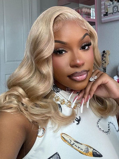 [Flash Sale] Ash Blonde Hair 13x4 Transparent Lace Front Wig 250% Density