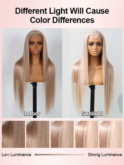 [Flash Sale] Ash Blonde Hair 13x4 Transparent Lace Front Wig 250% Density