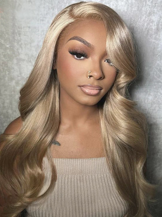 [Flash Sale] Ash Blonde Hair 13x4 Transparent Lace Front Wig 250% Density