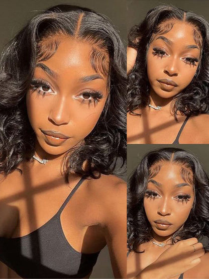 [Wear & Go] Pre-everything 3D Body Wave Bob Wig Bleached Knots Glueless Short Bob Wig