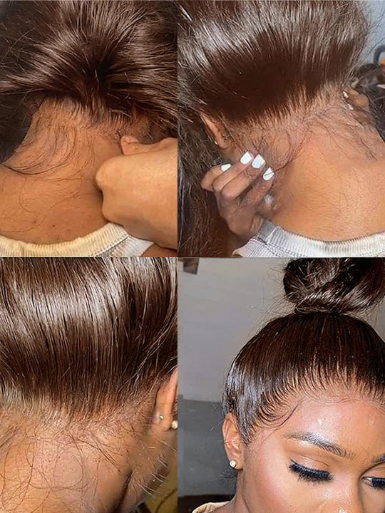 Kisslove Pre-Everything Upgraded Chocolate Brown Wig 3D Body Wave 360 Lace Wigs Human Hair