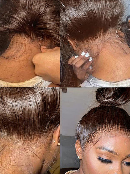 Kisslove Pre-Everything Upgraded Chocolate Brown Wig 3D Body Wave 360 Lace Wigs Human Hair