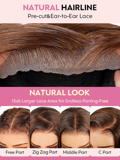 Kisslove Hair 13x6 Lace Frontal Wig Dark Brown Color Burmese Curly Glueless Human Hair Wig