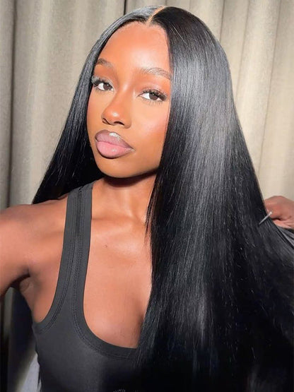 Bone Straight Hair 13x6 Full Lace Frontal Wig Bye Bye Knots Glueless Human Hair Wigs
