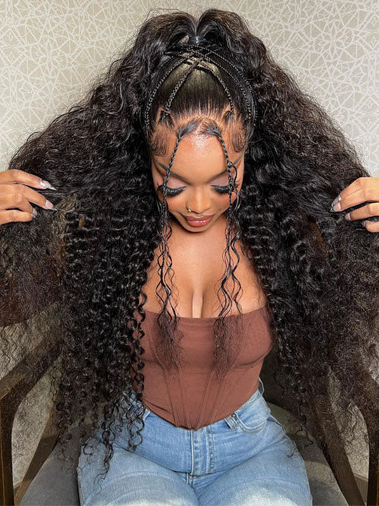 Kisslove Invisi-Drawstring Water Wave 360 Lace Frontal Wig Pre Everything Glueless Lace Wigs